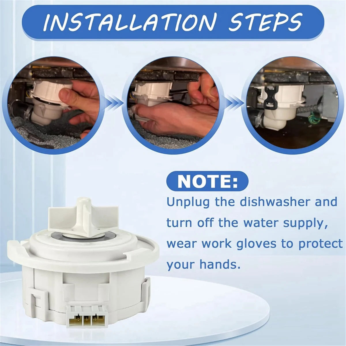 Сливной насос для посудомоечной машины EAU 62043401 62043403 LG Ken-More замена 60710801 60710802