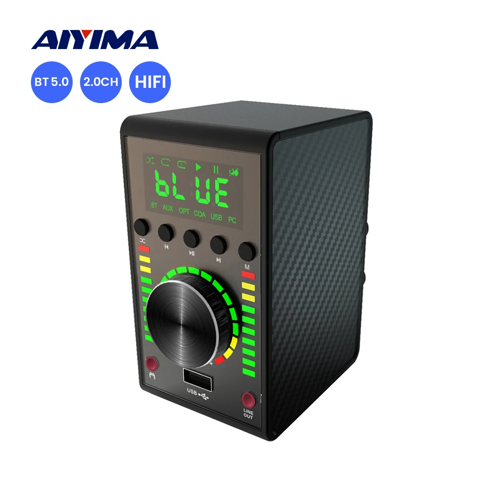 AIYIMA мини усилитель мощности MA12070 HiFi Bluetooth 5 0 звуковой стерео аудио оптоволоконный