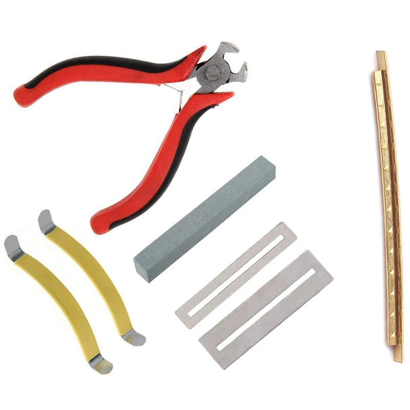 

1 Набор инструментов для освещения гитары, профессиональные инструменты Luthier и 20 медных ладов для гитары, 20 ладов, 2,0 мм