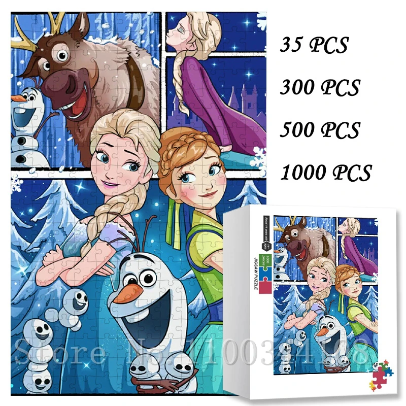 Пазлы из мультфильмов Холодное сердце Disney пазлы принцессы Эльзы и Анны для