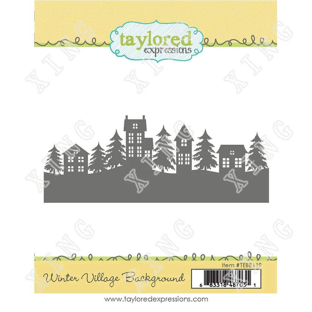 

Winter Village Background Silicone Stamp Mold 2022 New Handmade Diy Scrapbooking Paper Card Gift Knife Mould Blade Punch Stencil
