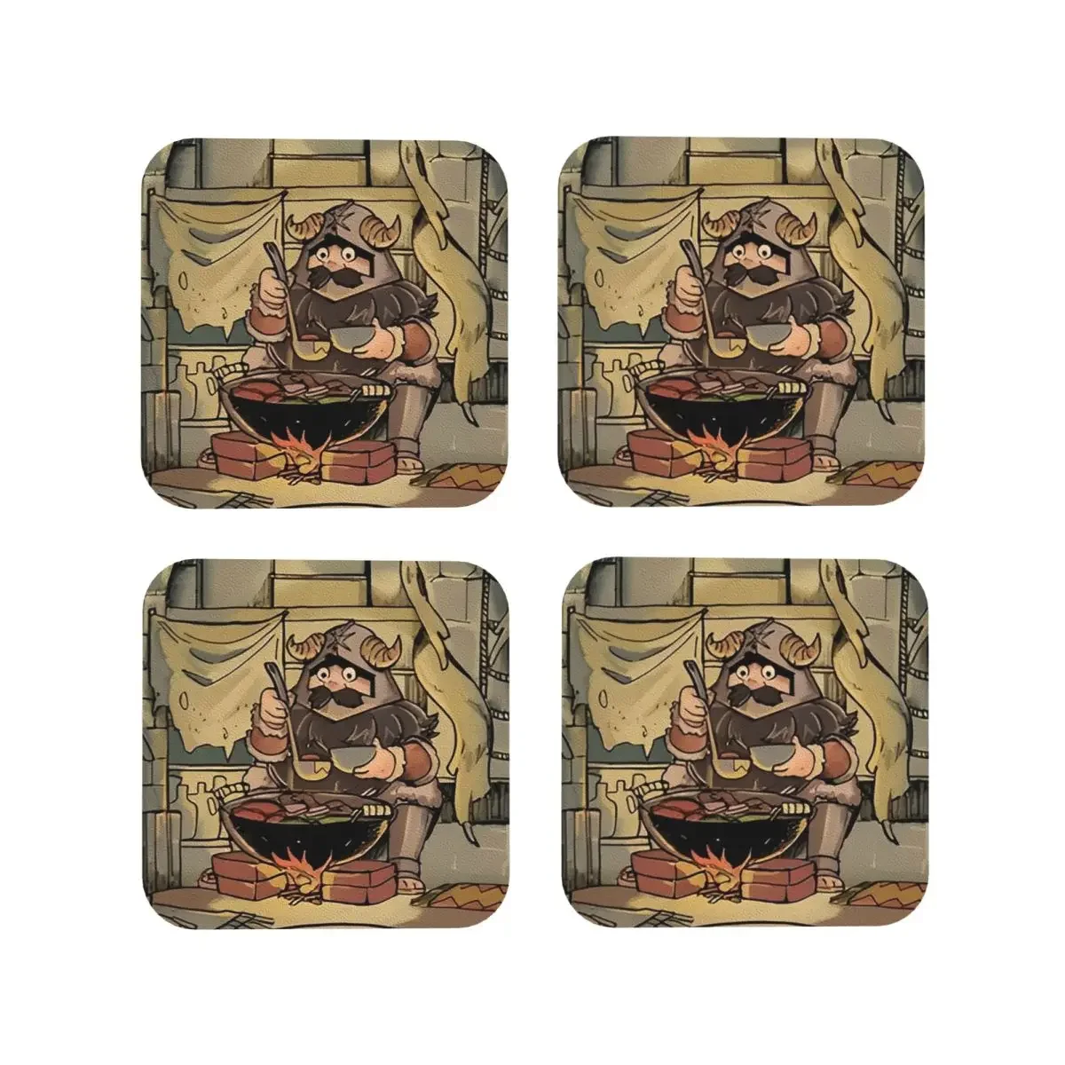 Подставки для кухни Dungeon Meshi набор из 4 предметов