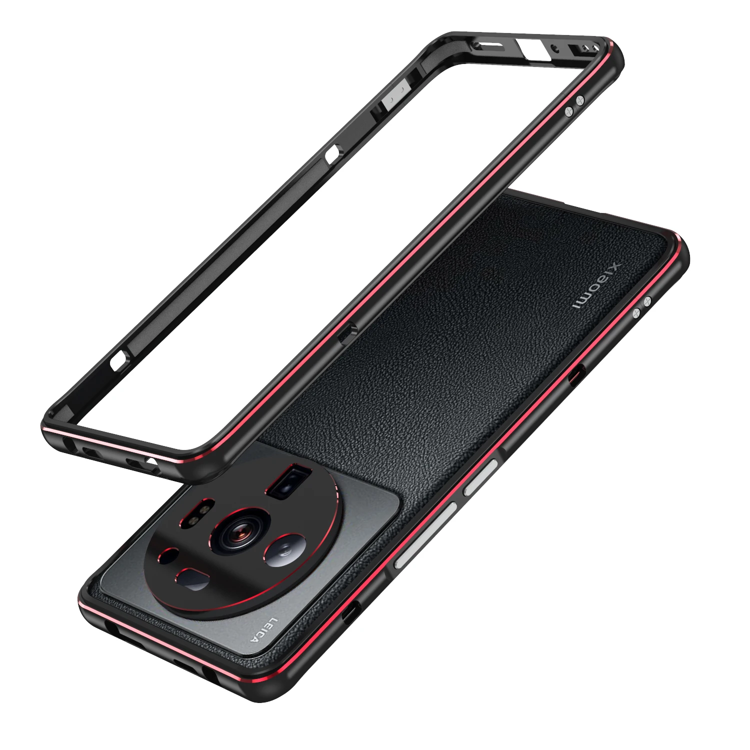 

Matching Colors Camera Lens Guard+Side Bumper For Xiaomi Mi 12S Ultra Xiaomi 12SUltra Aluminum Metal Cover Case Frame Protector