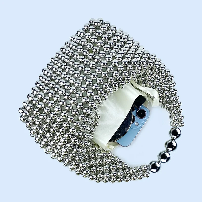 Высококачественная европейская и американская серебряная текстильная сумка с