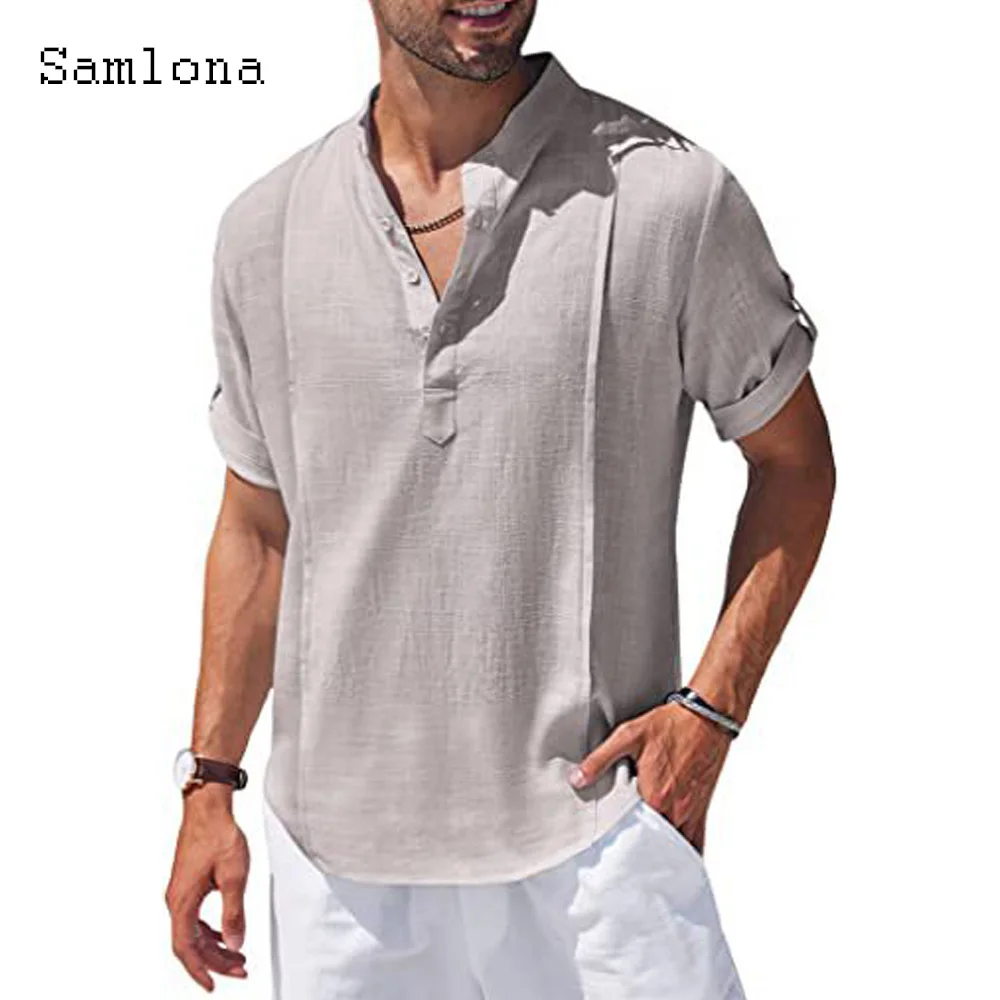 Рисунок 2 - Рубашка Мужская льняная с воротником-стойкой