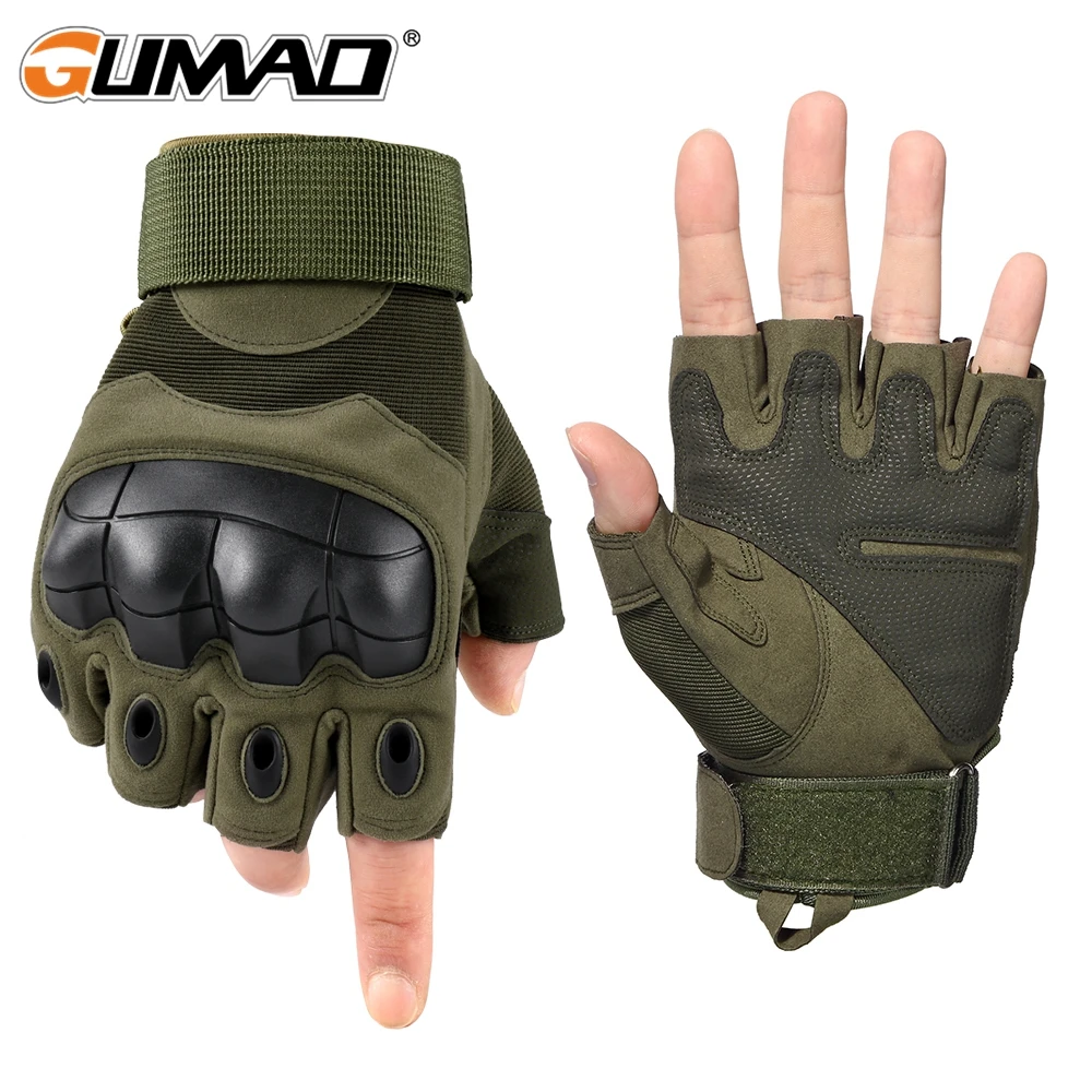 

Men's Tactical Gloves Military Army Shooting Fingerless Gloves Outdoor Sports Hiking Hunting Fitness Airsoft Bicycle Mitten