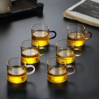 thickened glass personal tea cup kung fu tea set transparent glass water bottle coffee mugs wine glasses drinkware