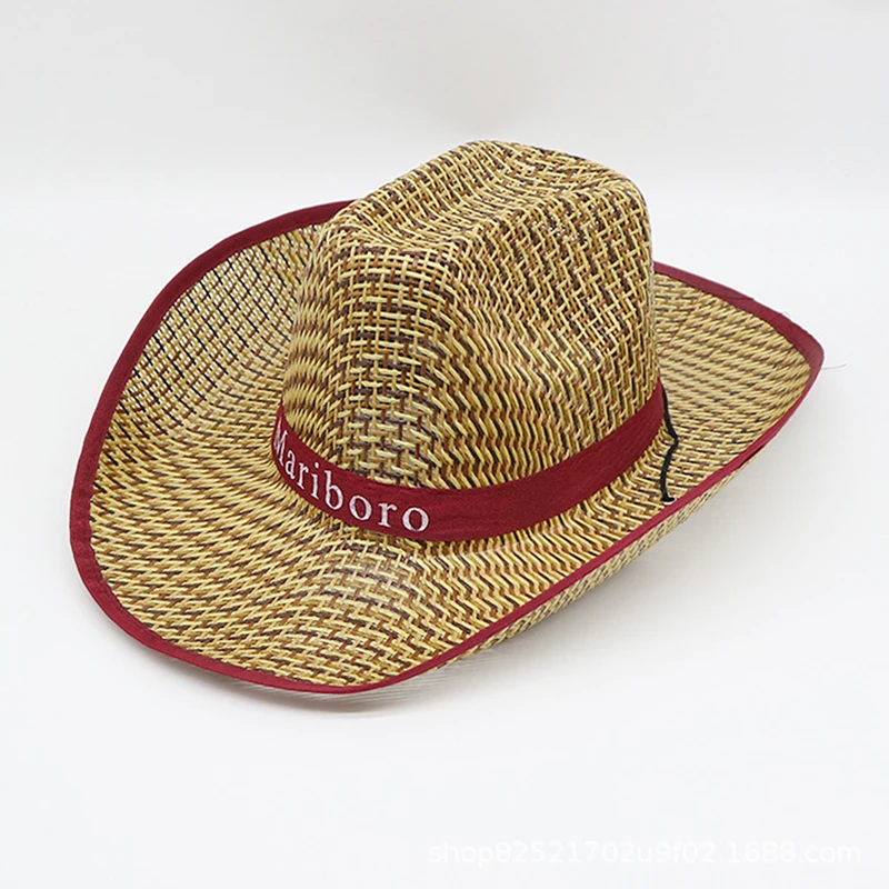 Соломенная мужская шляпа в стиле ретро ковбойская Панама от солнца западном с