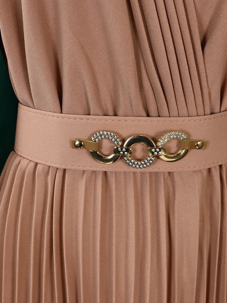 FairyShely весна 2024 однотонное женское платье со складками женские большие платья с