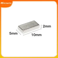 2050100200300500pcs 10x5x2 small block ppowerful strong magnetic magnets 1052 permanent neodymium magnet sheet 10x5x2mm