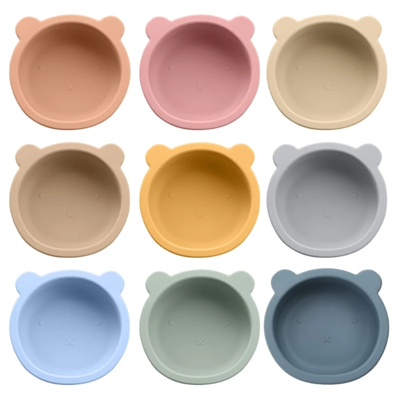 

Upgrade Silicone Baby Bowls with Suction Soft Unbreakable Baby Bowls Feeding Bowls for Boys Girls Multi-color Bowl