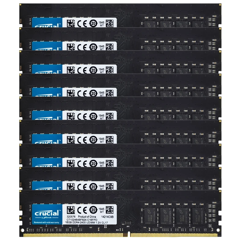 

10PCS DDR4 RAM 16GB Desktop Memory 16GB PC4-19200 DIMM 2400MHz RAM 1.2V 288PIN NON ECC ddr4 ram CL17 desktops ram DDR4