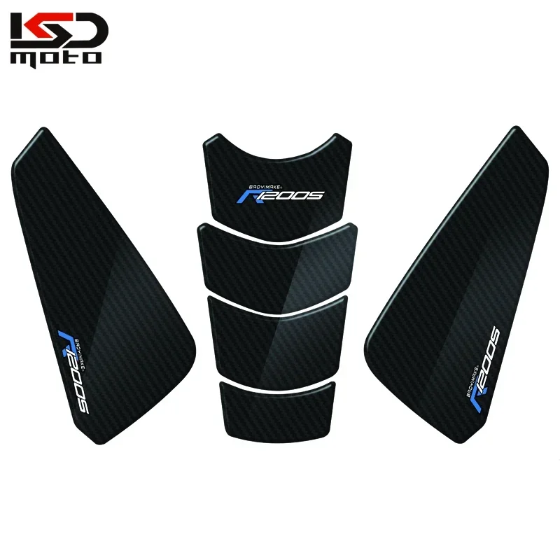 Подходит для R1200 S R1200S 2007-2010 2009, 3D прозрачное углеродное волокно, накладка на топливный бак мотоцикла, защитные наклейки, наклейки