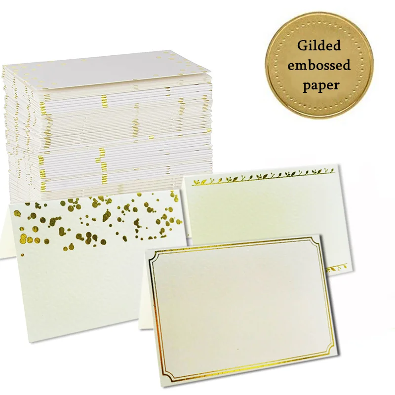

Gift Cards Party Wedding Seating Party Gilded Table Embossed Table Event Card Message Card 50/100pcs Supplies Greeting Name