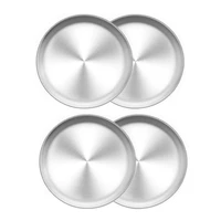 Pizza Baking Pan Pizza Pan 12 Inch 201 Stainless Steel Pizza Pan Round Pizza Baking Pan Oven Pan Nonstick 4 Pieces