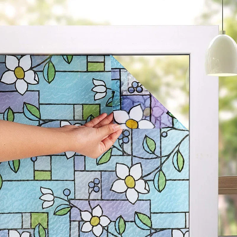 Анти-УФ-оконная пленка для дома оконная конфиденциальности витражное стекло