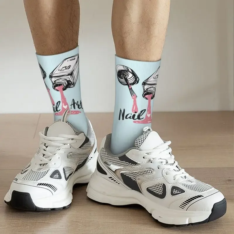 Современные носки для мужчин и женщин с лаком ногтей унисекс крутые 3D принтом