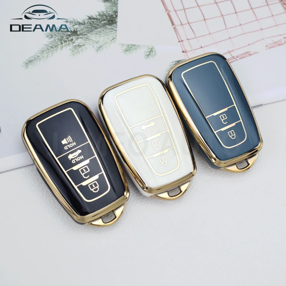 Чехол-брелок из ТПУ с дистанционным управлением и 2/3/4 кнопками для Toyota CHR C-HR Camry Prius