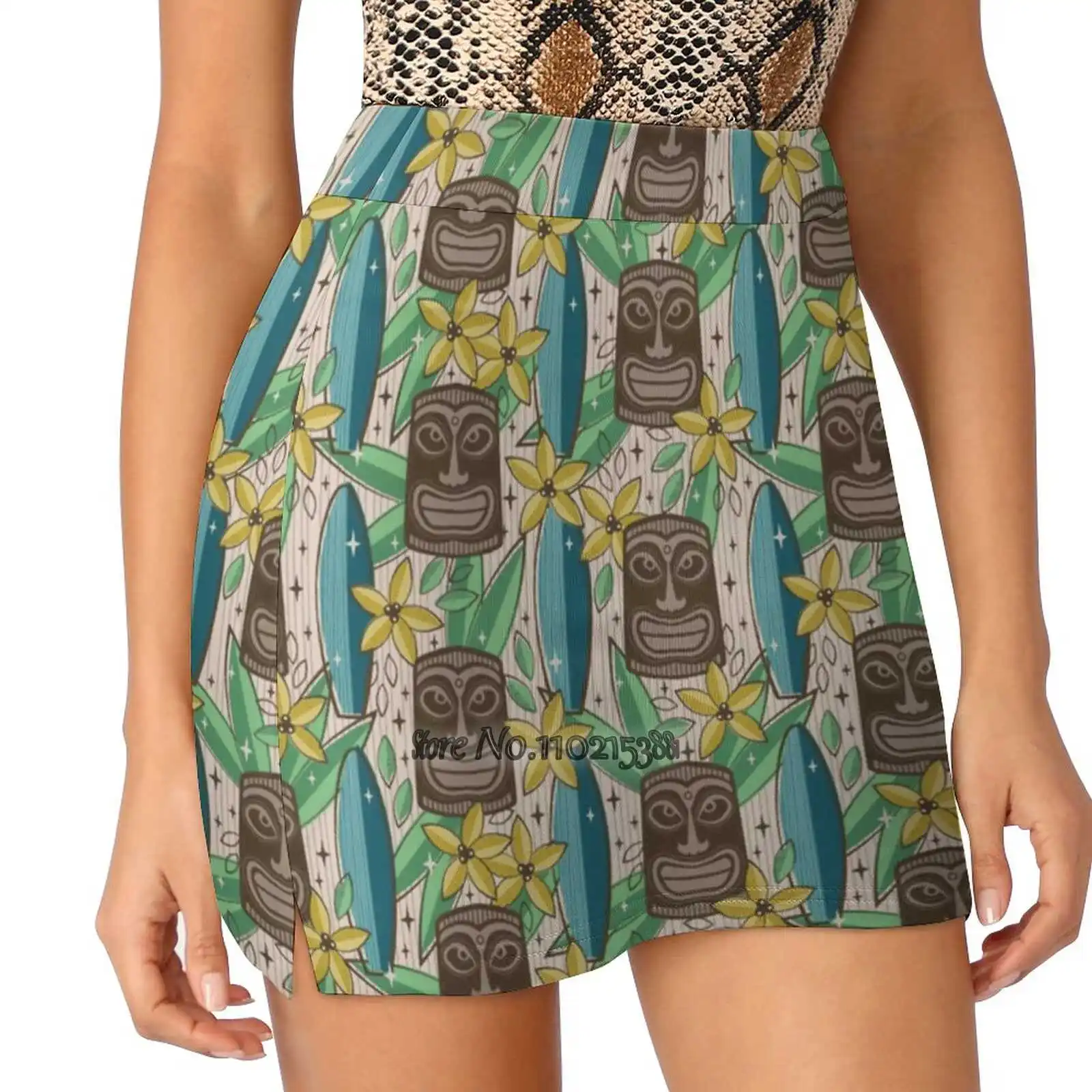 Tiki Garden S-4Xl теннисные юбки для гольфа фитнеса атлетических шорт юбка с карманом
