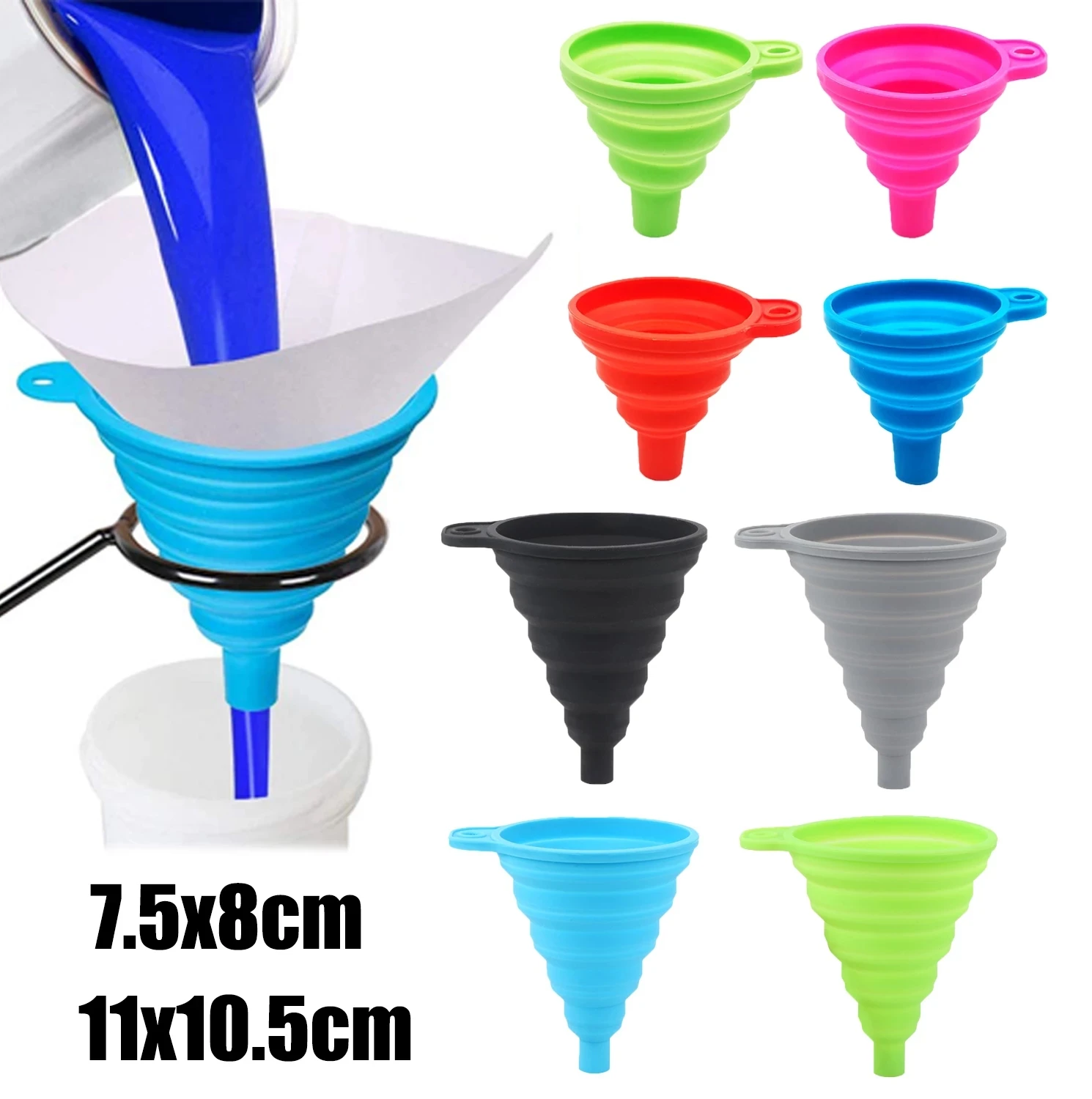 

Oil Petrol Change Funnel Engine Funnel Car Universal Silicone Liquid Funnel Washer Fluid Change Foldable Portable Auto Engine