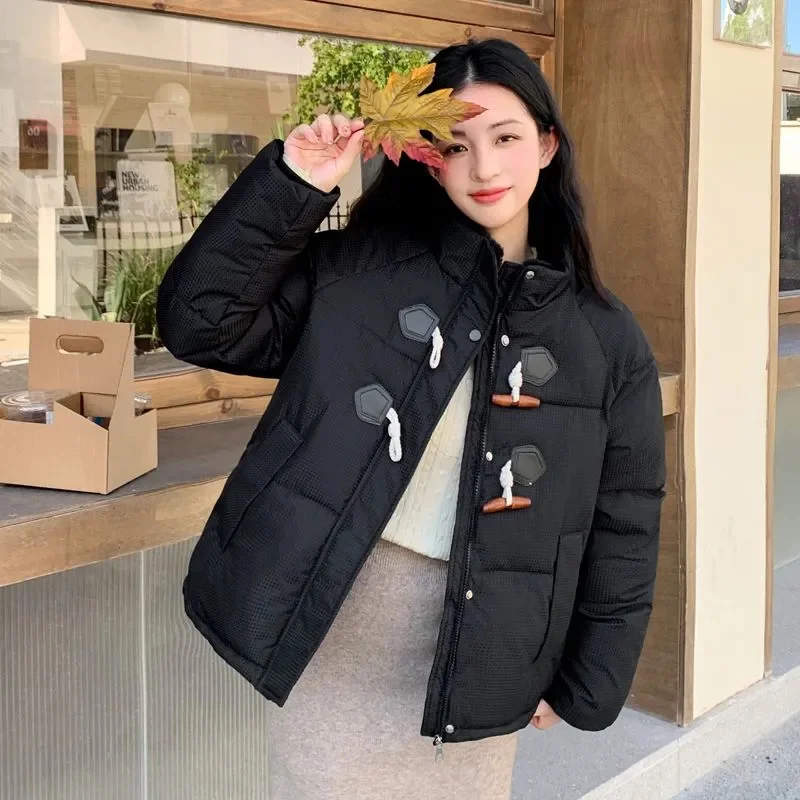 Модная пуховая куртка женские парки новинка 2024 зимнее короткое теплое пальто с