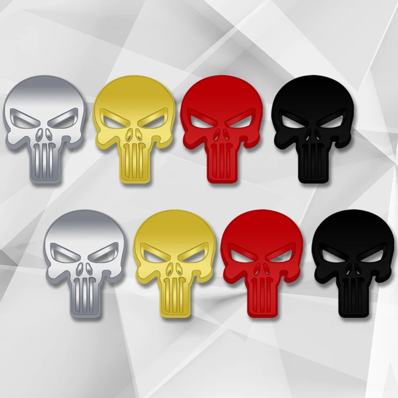 Значок с черепом из цинкового сплава наклейка в стиле ретро для кузова мотоцикла