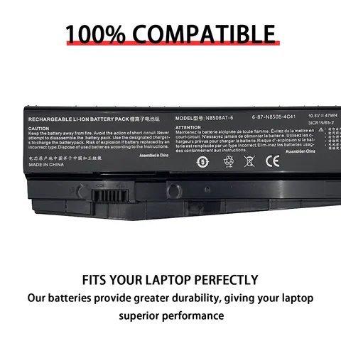 Аккумулятор для ноутбука Clevo N850BAT-6