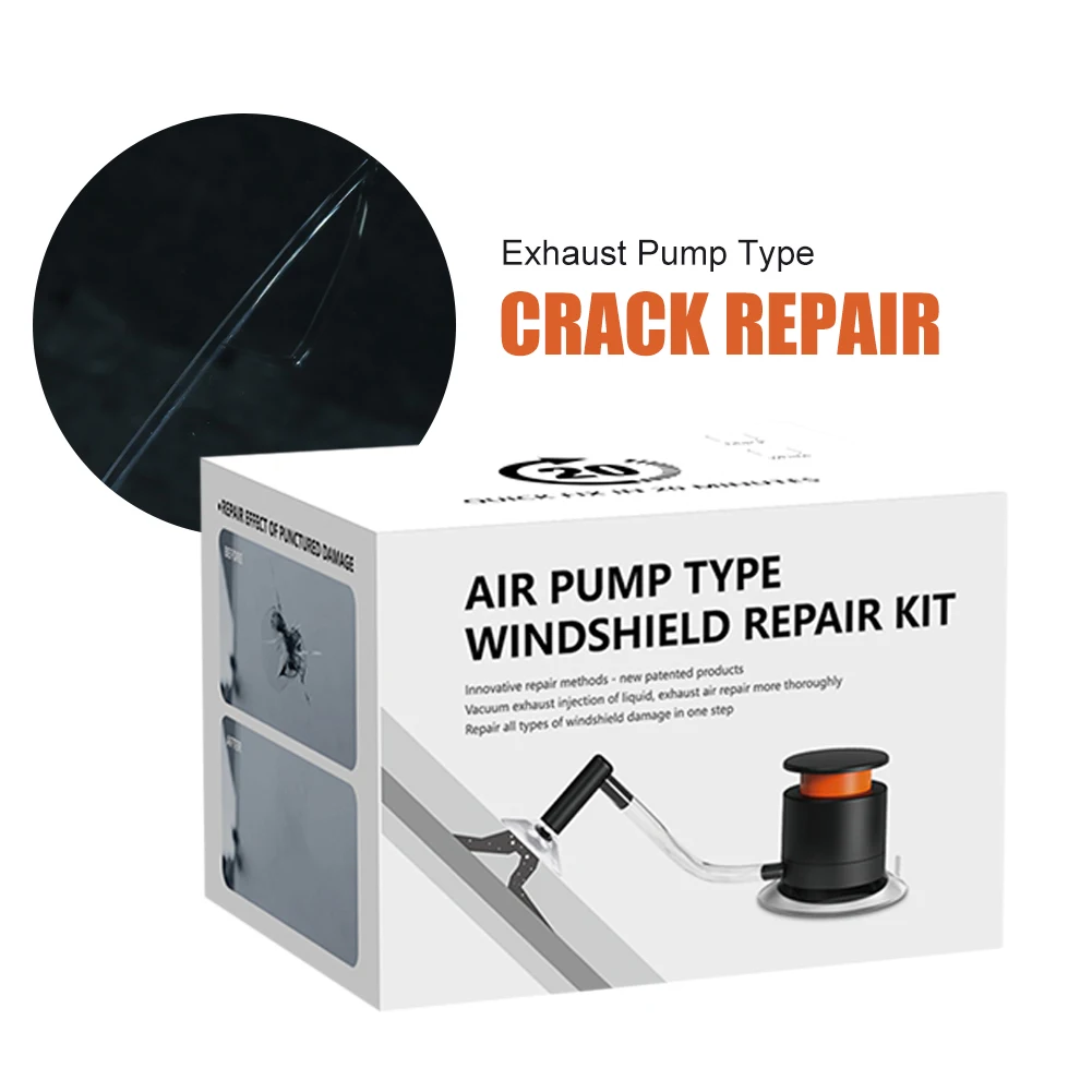 

Car Glass Repair Kit Windshield Repair Tool Pump Type Car Styling Auto Windscreen Repair Kit for Chip Crack Star-Shaped Crescent