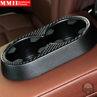 for chevrolet silverado gmc sierra 1500 2014 2018 carbon fiber stickers rear row cup holder cover trim car interior accessories