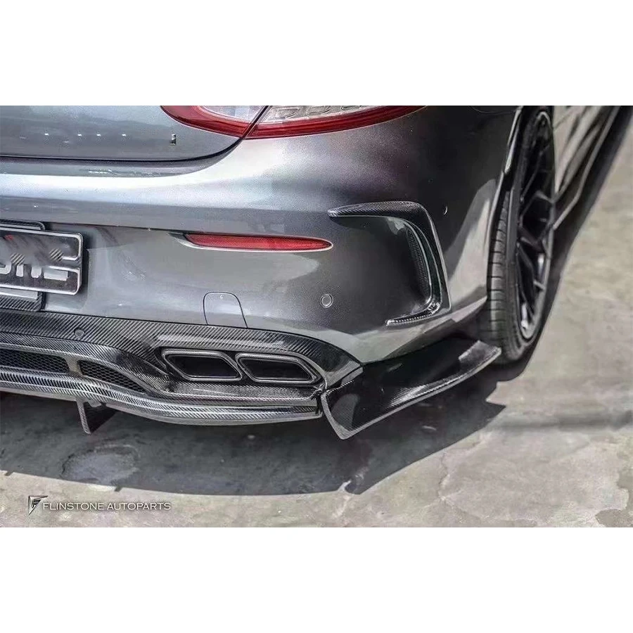 Для Mercedes Benz C Class W205 C63 C43 15-18 двухдверный автомобильный диффузор из углеродного