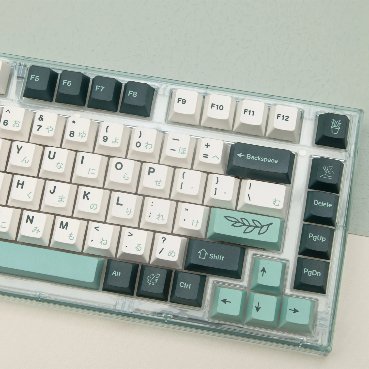 

GMK 135 Keys/Set Botanical Garden Keycap PBT Cherry Profiles DYE-SUB White Green Simple Keycap For MX Switch Mechanical Keyboard