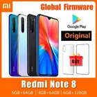 Сотовый телефон Xiaomi Redmi Note 8, смартфон с чехлом для телефона, оригинальный Android Snapdragon 665, процессор 4000 мАч, батарея, четыре ядра, 48 МП