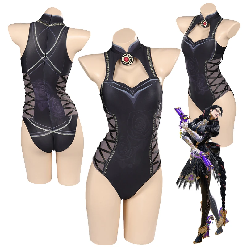 

Купальник для косплея Bayonetta, костюм бикини для девочек, летний купальник, комбинезон, Женское боди, женские костюмы на Хэллоуин, карнавал, женский костюм