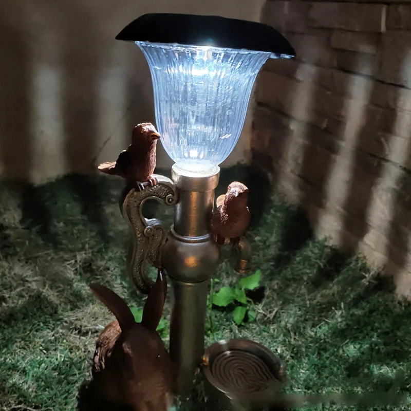 

Outdoor Solar Resin Animal Garden Lights Rabbit Shape Craft Lights 7 Colorful LED Lawn Lights Yard Jardim Decoration