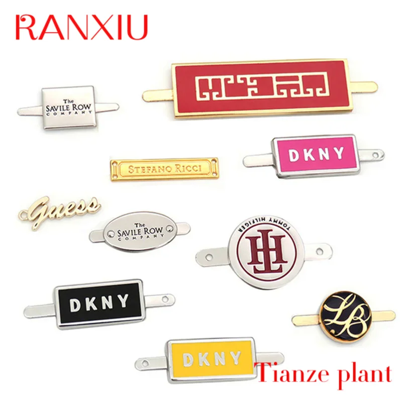 

Custom fashion design handbag logo plate metal label logo for bag