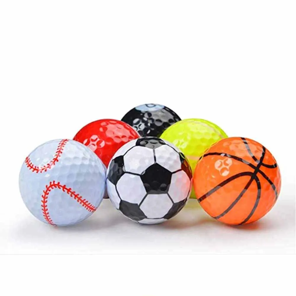 6 шт. / пакет Гольф-шары новинка Спортивные шары для тренировок Два слоя подарок Бесплатная доставка.