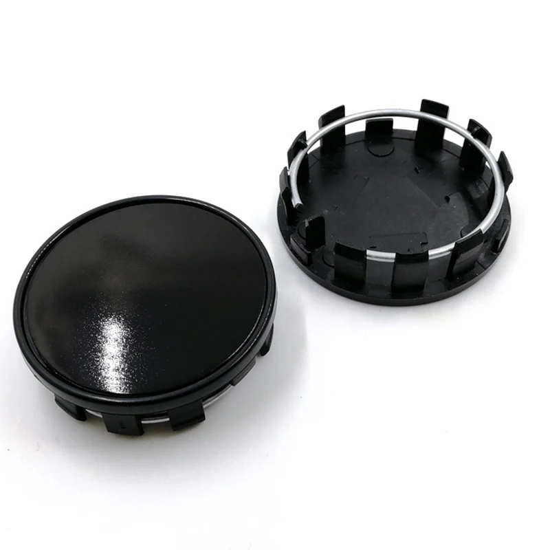 68mm Full Black Car Wheel Hub Center Caps Auto Rim Dust-Proof Cover Badge Logo Emblem ABS +Aluminum