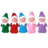 creative christmas elf baby mini sleeping doll oranments merry christmas decor for home pedents noel kids gifts favor m72