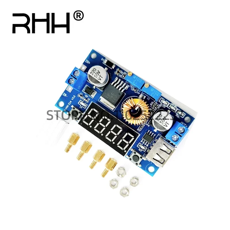 ЖК-цифровой DC-DC 5A регулируемый преобразователь постоянного тока и напряжения