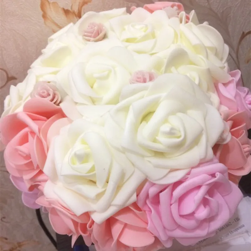 

100Pack Artificial Rose Bouquet Faux Foam Flower Wedding Bridal Bouquet Event Celebration Centerpiece Birthday Baby Shower Decor