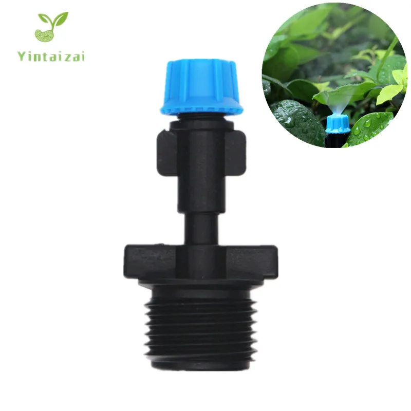 

10pcs Blue Misting Sprinkler With 1/2"Male Gardening Irrigation Greenhouse Cooling Atomization Micro-spray Nozzle Watering