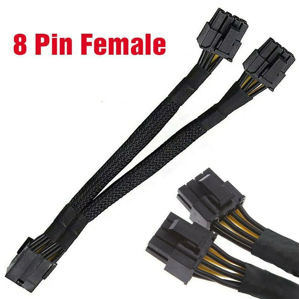 

5 шт., 8-контактный PCI-E GPU на 2x PCIE 8-контактный (6 + 2) адаптер питания, разветвитель кабеля питания, кабель передачи данных, разветвитель
