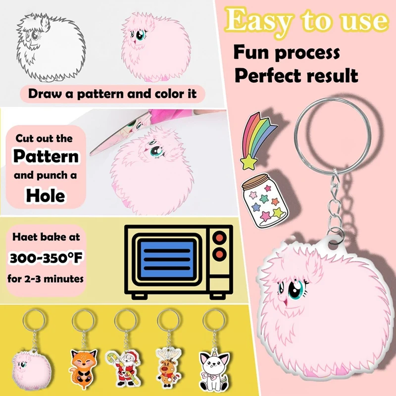 Набор термоусадочных пластиковых листов для печати набор розовых девочек и