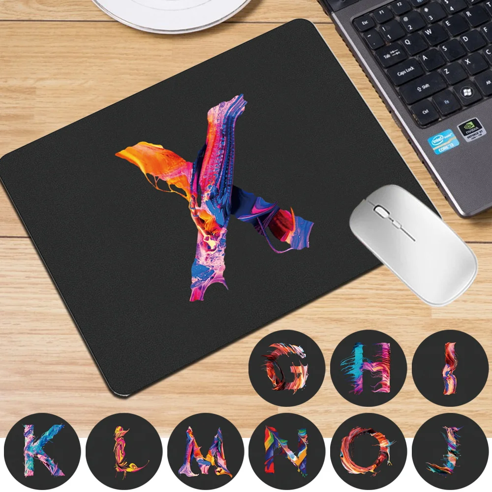 

High Quality Mouse Pad Soft PU Leather Computer Mousepad 25x21cm New Painting Letter Student Desk Mat Office Gaming Mice Cushion