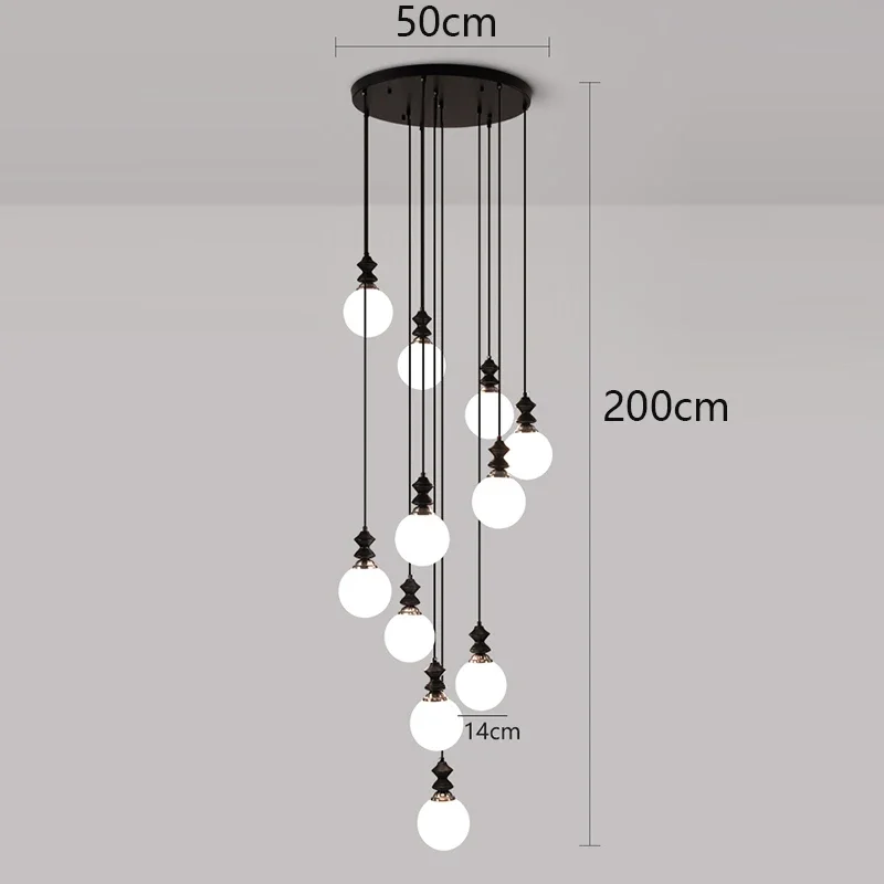 

MZISOSOD стеклянная люстра LED холодного белого света