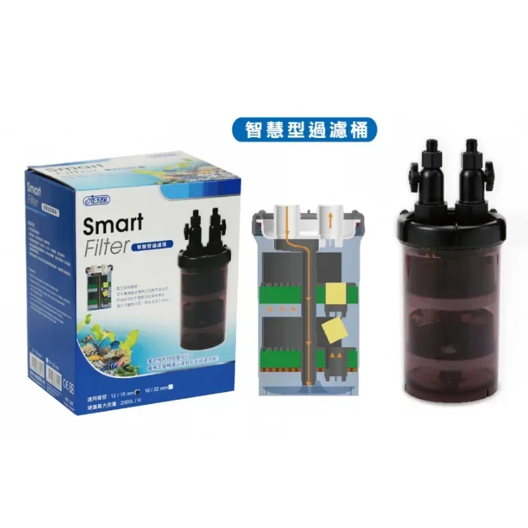 ISTA Черный регулируемый внешний аквариумный фильтр без насоса для аквариума и