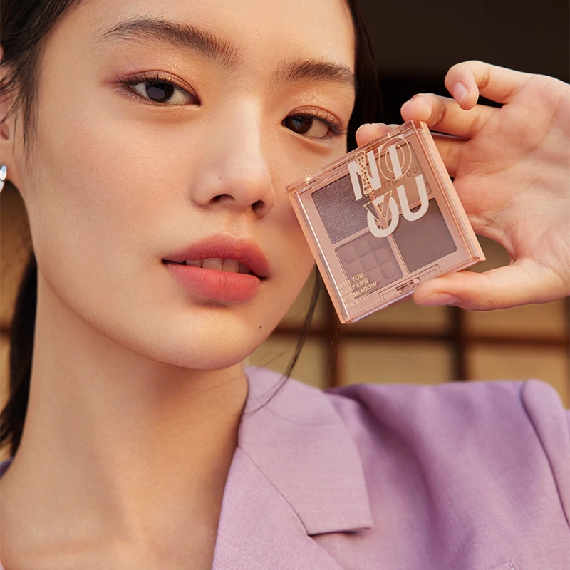 INTOYOU Eyeshadow Palette 4 Colors Cosmetics Matter Shimmer Eye Shadows Palette Daily Make-up For Women