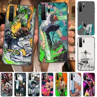 chainsaw man comics black soft cover the pooh for huawei nova 8 7 6 se 5t 7i 5i 5z 5 4 4e 3 3i 3e 2i pro phone case cases