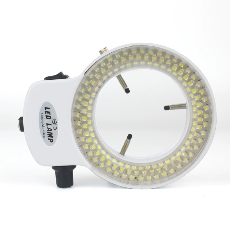 

144 LED Ring Light illuminator Lamp For Industry Stereo Microscope Lens Camera Magnifier 110V-240V EU Plug / US Plug Adapter
