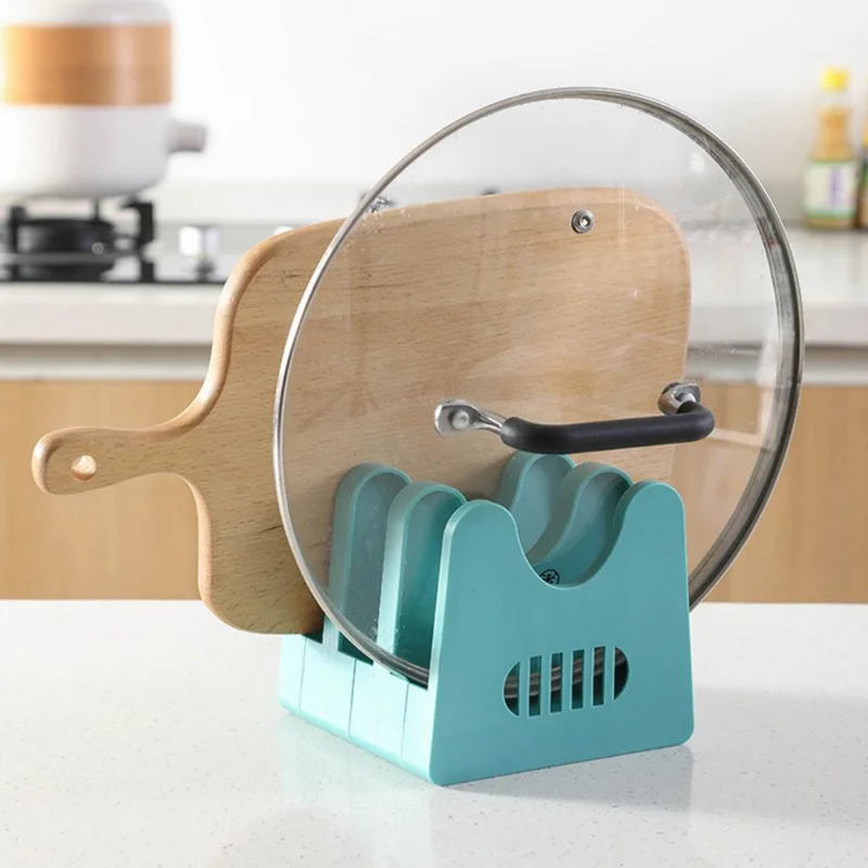 

Chopping Plate Holder Pot Lid Rack Standing Type Three-layer Multi-purpose Detachable Space-saving Organizer Reusable Pot Cover